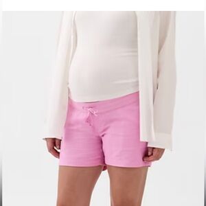 GAP Women's Maternity Pink Linen Shorts